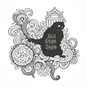 zach bryan lyrics with illustration tattoo design idea