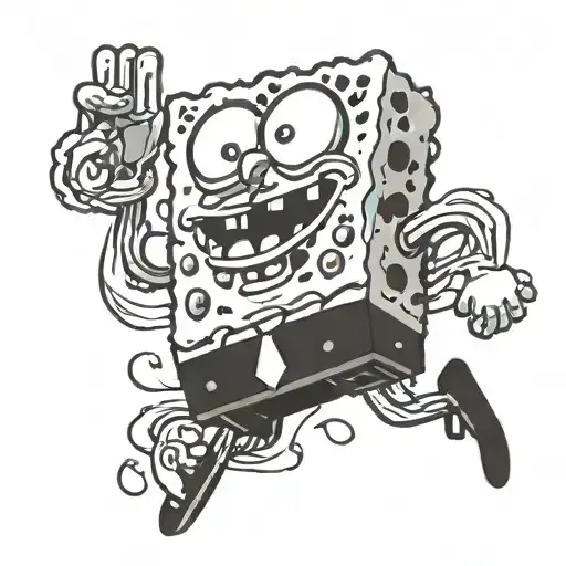 patrick sponge bob tattoo design idea