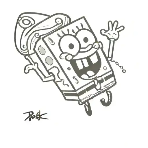 patrick sponge bob tattoo design idea