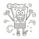patrick sponge bob tattoo design idea