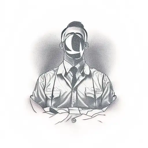 working man for his dreams, respect and determination sign tattoo design idea