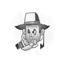 working man for his dreams, respect and determination sign tattoo design idea