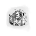 working man for his dreams, respect and determination sign tattoo design idea