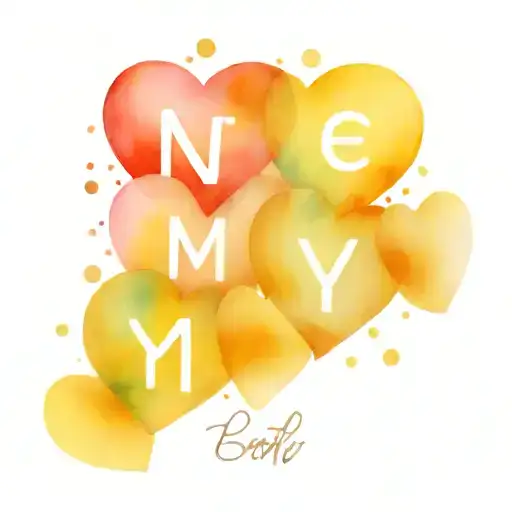 CANDY HEARTS WITH LETTERS tattoo design idea