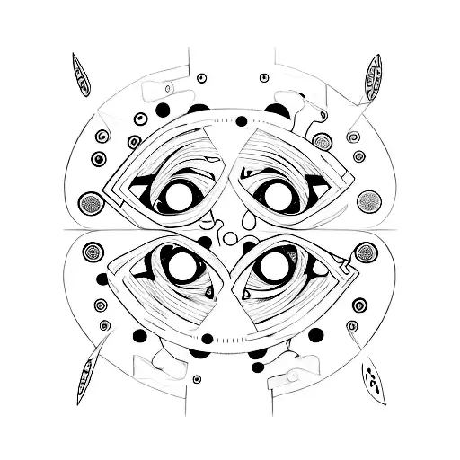 multiple eyes located next to each other  tattoo design idea