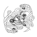 multiple eyes located next to each other  tattoo design idea