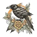 crow endurance tattoo design idea