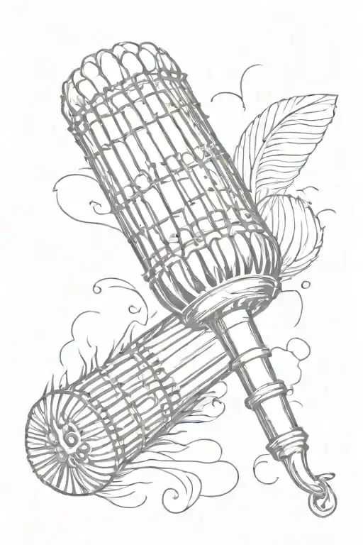 badminton shuttlecock  tattoo design idea
