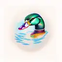 mallard duck tattoo design idea