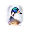 mallard duck tattoo design idea