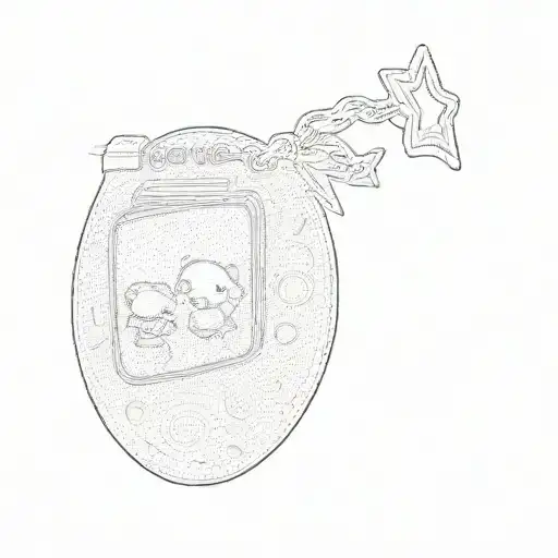 Tamagotchi tattoo design idea
