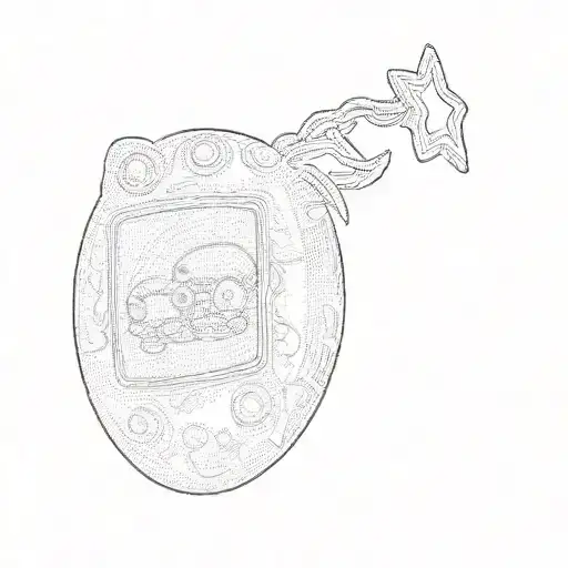 Tamagotchi tattoo design idea