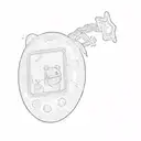 Tamagotchi tattoo design idea