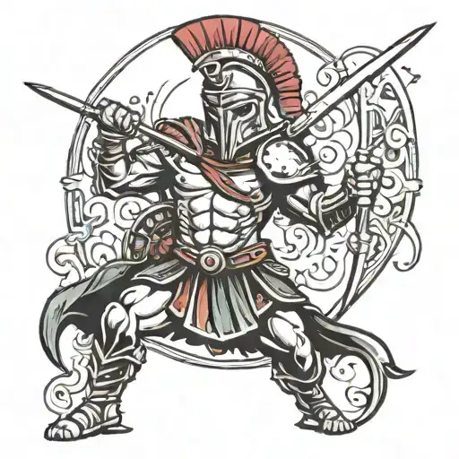 Spartan warrior tattoo design idea