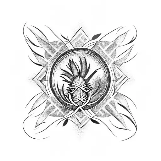 thistle tattoo design idea