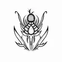 thistle tattoo design idea