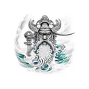 Poseidon Water-bearer tattoo design idea