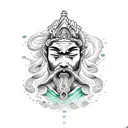 Poseidon Water-bearer tattoo design idea