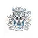 Poseidon Water-bearer tattoo design idea