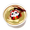 red panda eating pho tattoo design idea