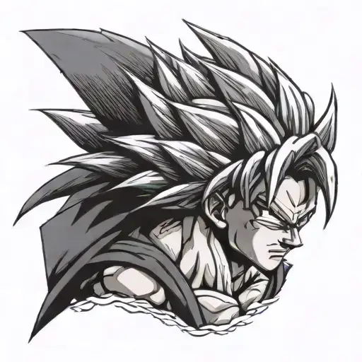 Dragon Ball Z Super Sayian Trunks tattoo design idea