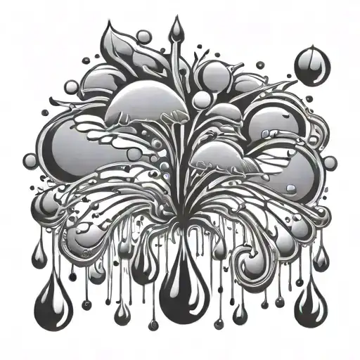 Acid rain drops  tattoo design idea