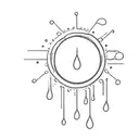 Raindrops and sun rays tattoo design idea