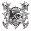 NFL Raiders logo with skulls  tattoo design idea