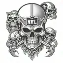 NFL Raiders logo with skulls  tattoo design idea