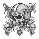 NFL Raiders logo with skulls  tattoo design idea