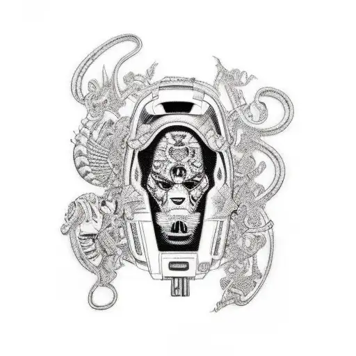 90's hiphop crowd with lowrider tattoo design idea