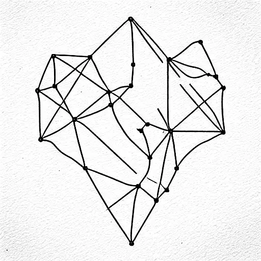 node map with 19 nodes tattoo design idea