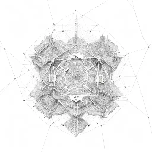 node map with 19 nodes tattoo design idea