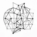 node map with 19 nodes tattoo design idea