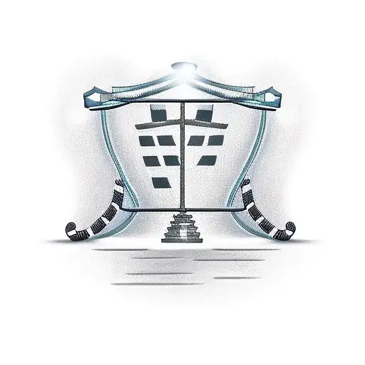 prison bars with officer tattoo design idea