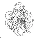 a cycle, inside the cycle, there are jasmine, melody, bear, and firefly tattoo design idea