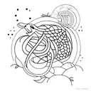 a cycle, inside the cycle, there are jasmine, melody, bear, and firefly tattoo design idea