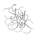The name Josh with bohemian shapes tattoo design idea