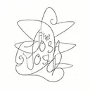 The name Josh with bohemian shapes tattoo design idea