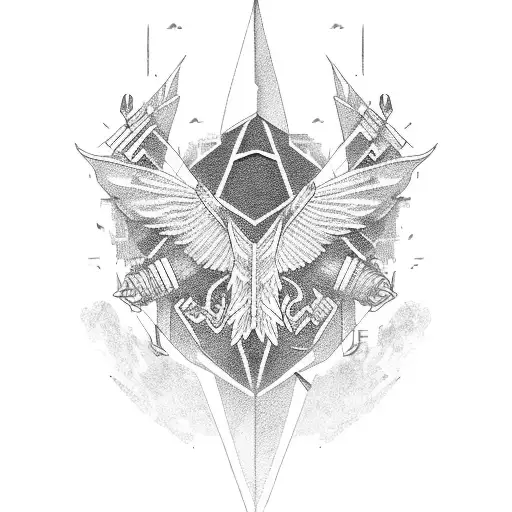 Fighter jet  tattoo design idea