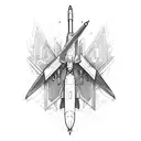 Fighter jet  tattoo design idea