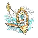 paddleboard tattoo design idea