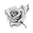 rose, butterfly, ladybug tattoo design idea