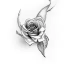 rose, butterfly, ladybug tattoo design idea