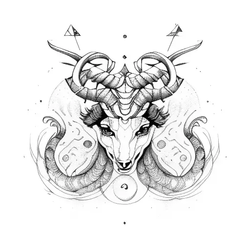 Capricorn piesces and gemini  tattoo design idea
