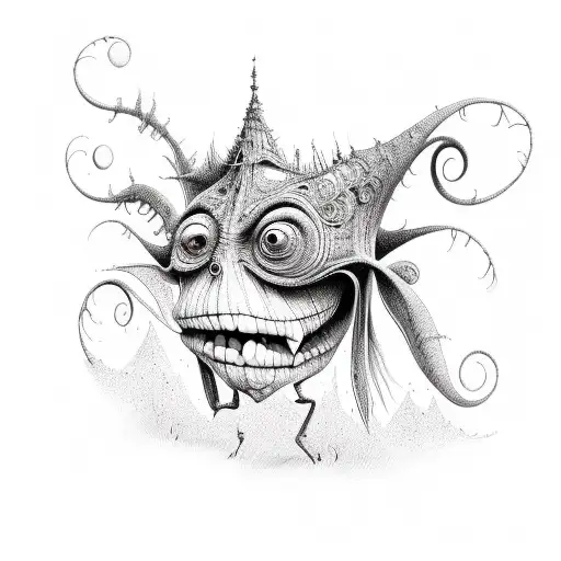 Tim Burton style tattoo design idea