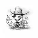 Tim Burton style  tattoo design idea