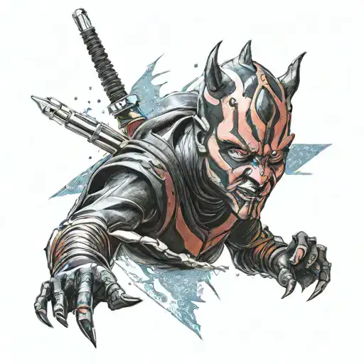 Darth maul Star Wars tattoo design idea