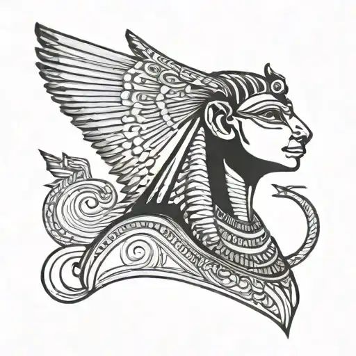 egyptian sphinx tattoo design idea