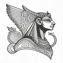 egyptian sphinx tattoo design idea